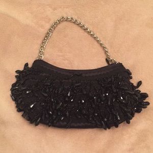 Beaded black handbag